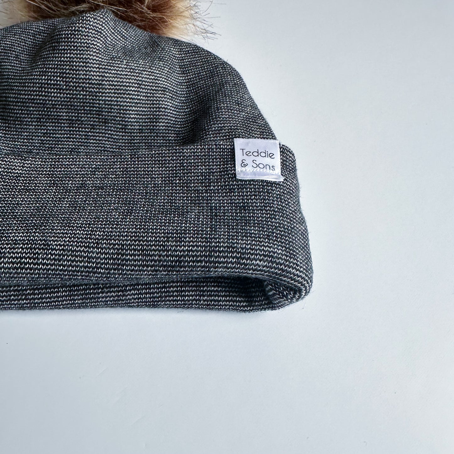 Charcoal Classic Knit Pom Beanie