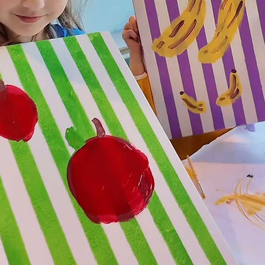Fruit on Stripes Workshop (Ages 6-9) Thurs July 9th 10am-12pm