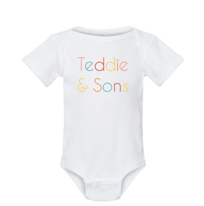 Baby Teddie & Sons White Onesie