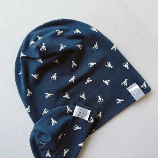 Navy Lobster Beanie