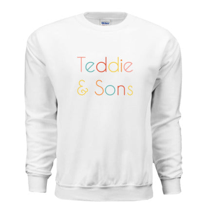 Adult Teddie & Sons White Crew